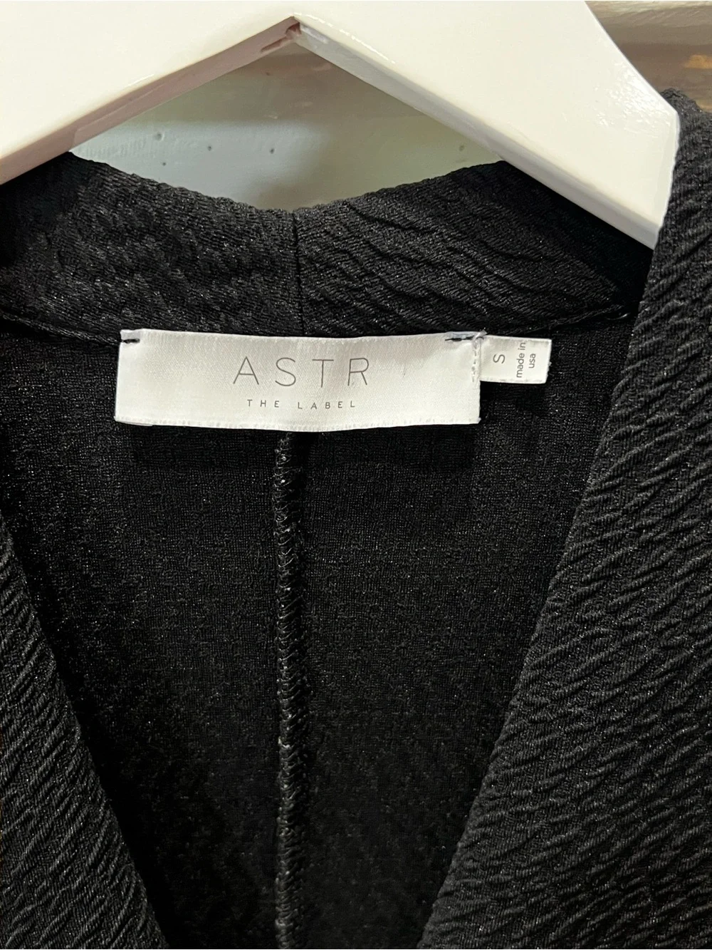 Astr Black Textured V-Neck Midi Dress - Picture 3 of 4